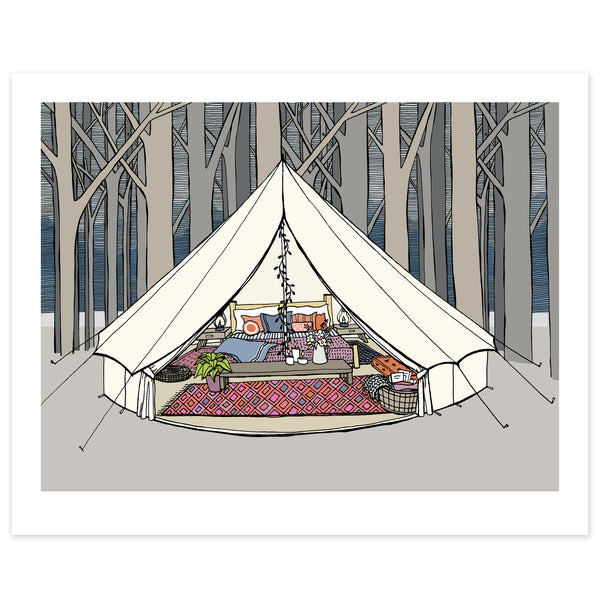 Bell Tent Glamping Print