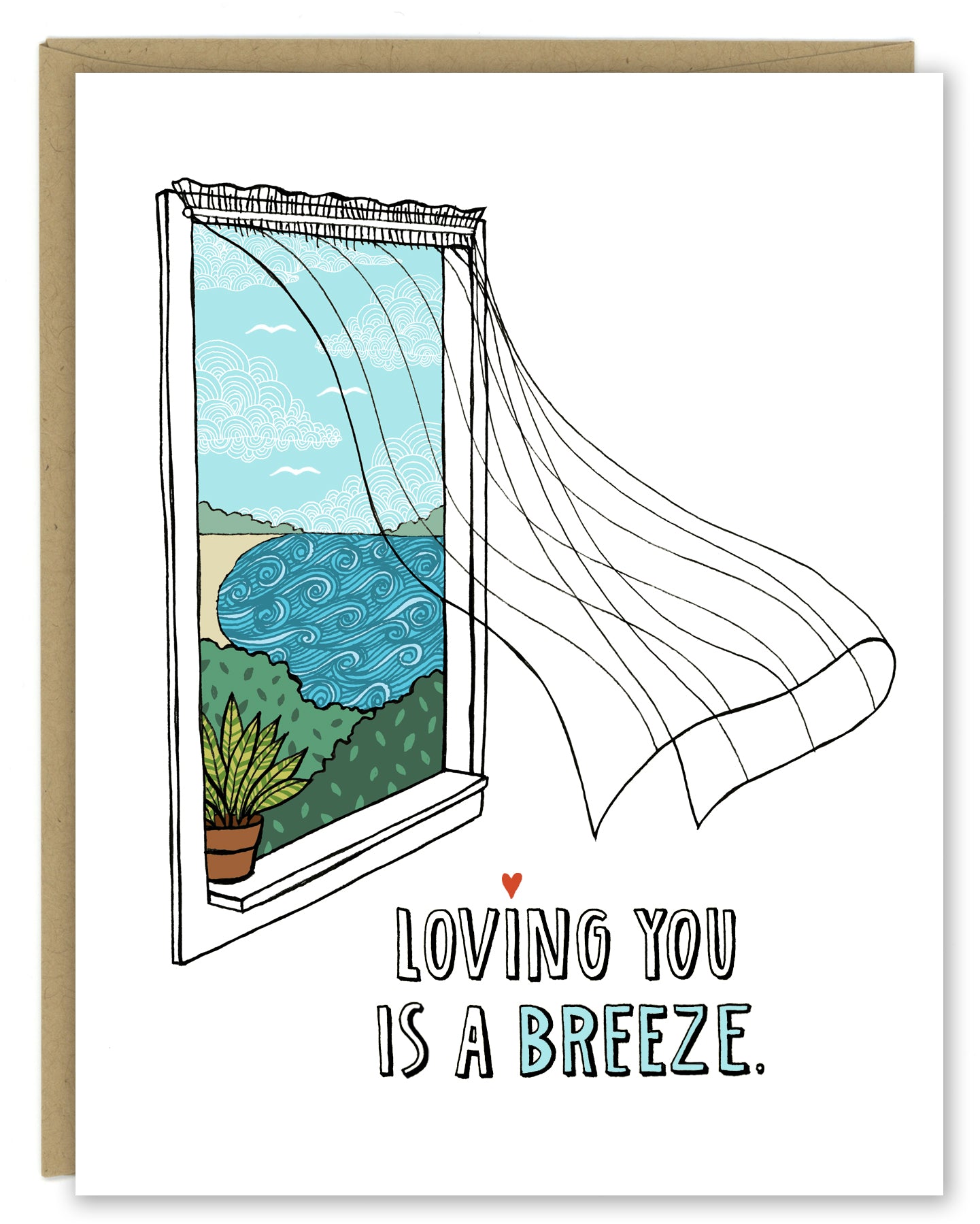 Loving You is a Breeze Greeting Card