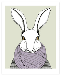 Bundled Up Bunny Print