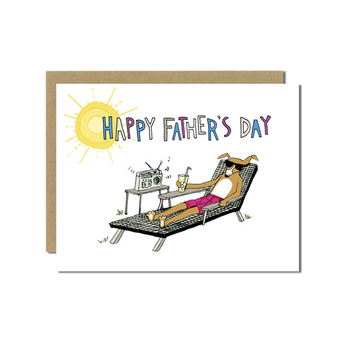 Happy Father's Day Dog Lounger card