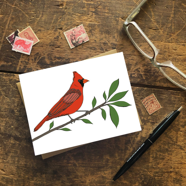 Majestic Red Cardinal Greeting Card