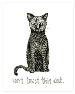 Don't Trust This Cat Print