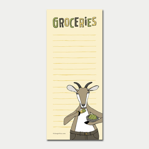 Goat Gobbling Guacamole Grocery List Notepad