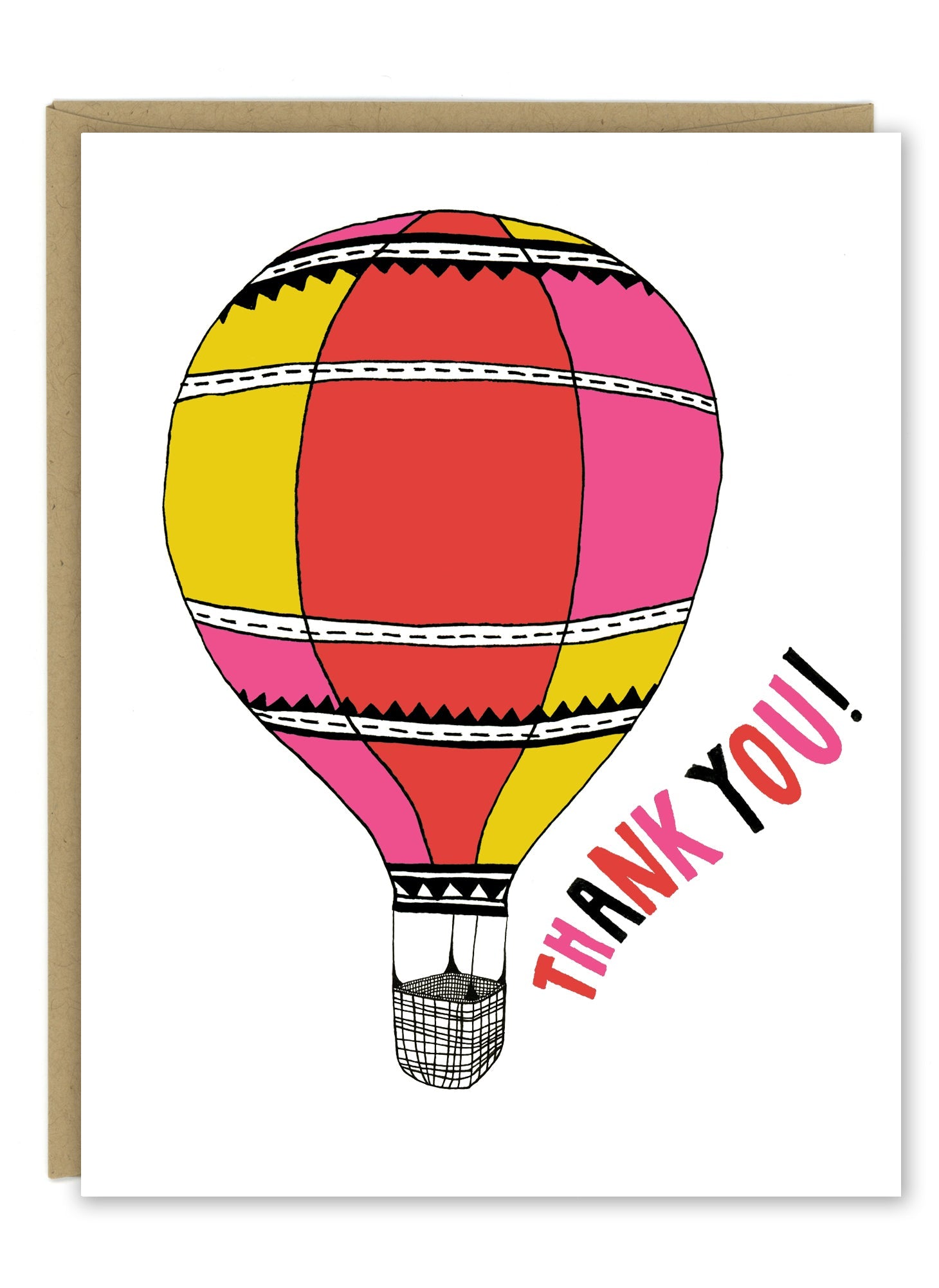 Hot Air Balloon Thank You Greeting Card