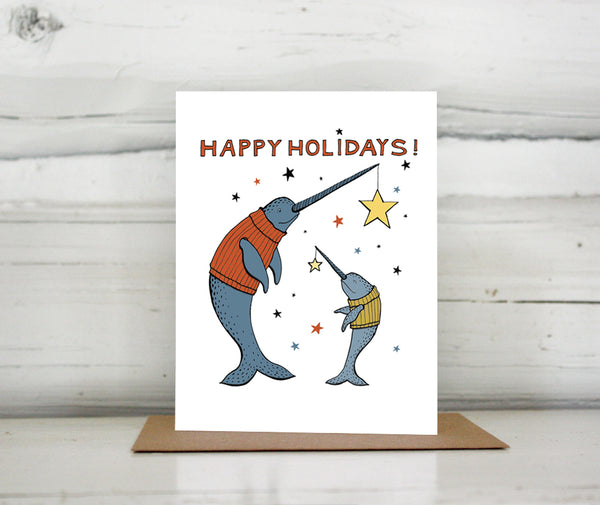 Narwhal Magic Holiday Card — Boxed Set of 8