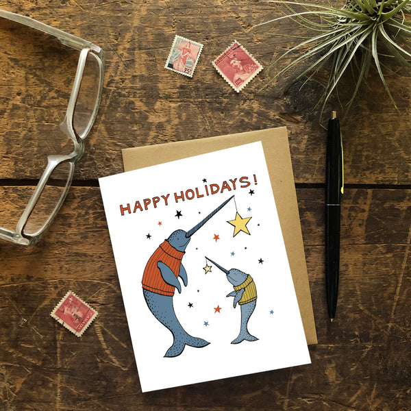 Narwhal Magic Holiday Card — Boxed Set of 8