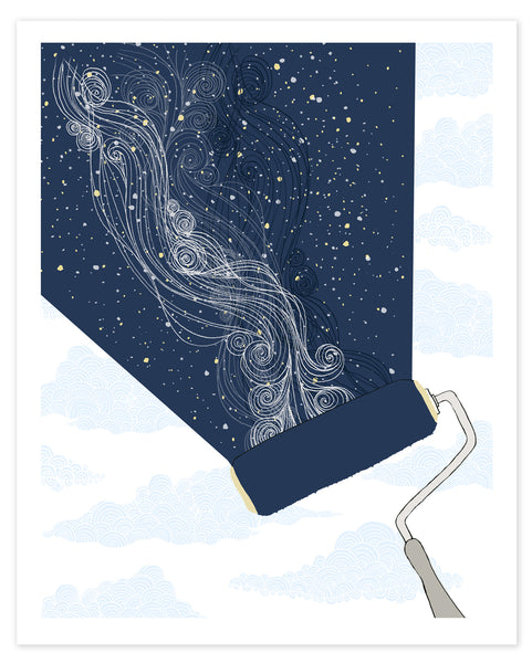 Constellation Milky Way Paint Roller Print