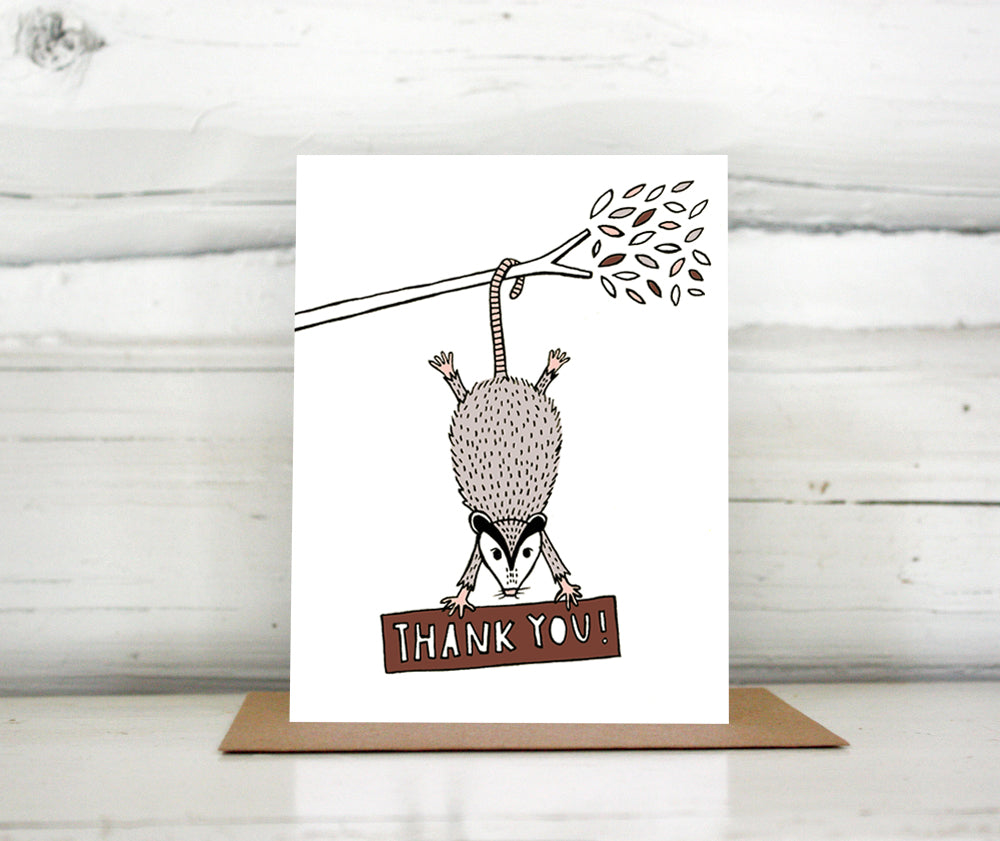 Possum Thank You Card Ten