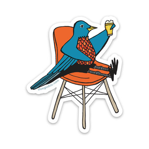 Robin Says Cheers to You Vinyl Sticker