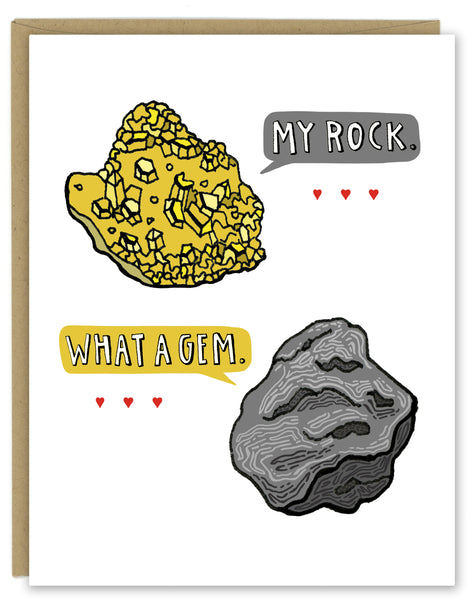 Rock and Gem Love Greeting Card