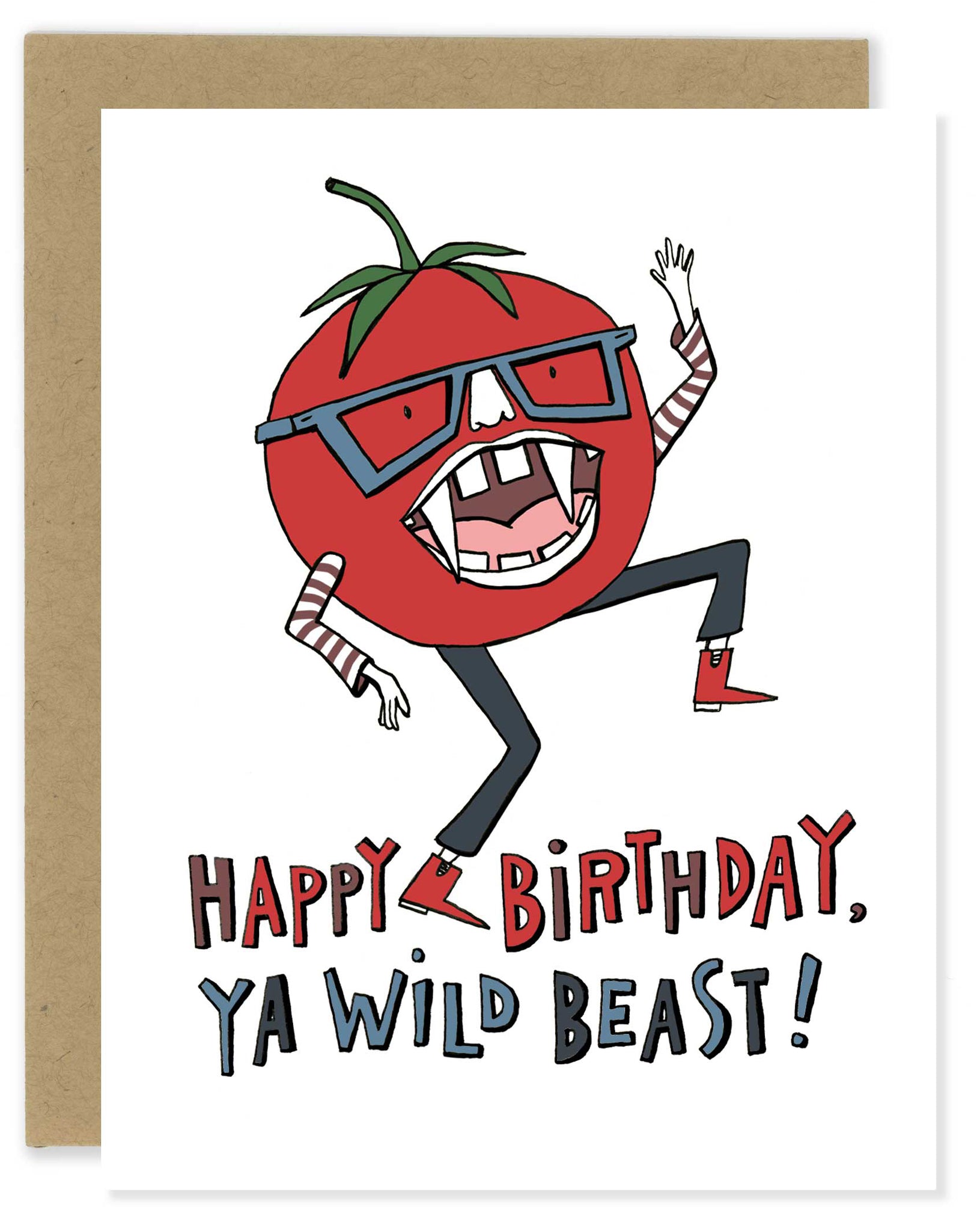Tomato Wild Beast Birthday Card