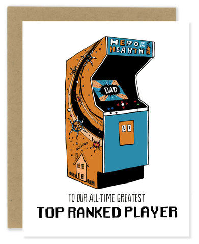 Video Game Top Ranked Player Father's Day Greeting Card