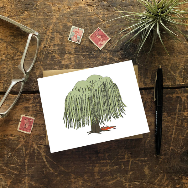 Willow Tree Picnic Greeting Card