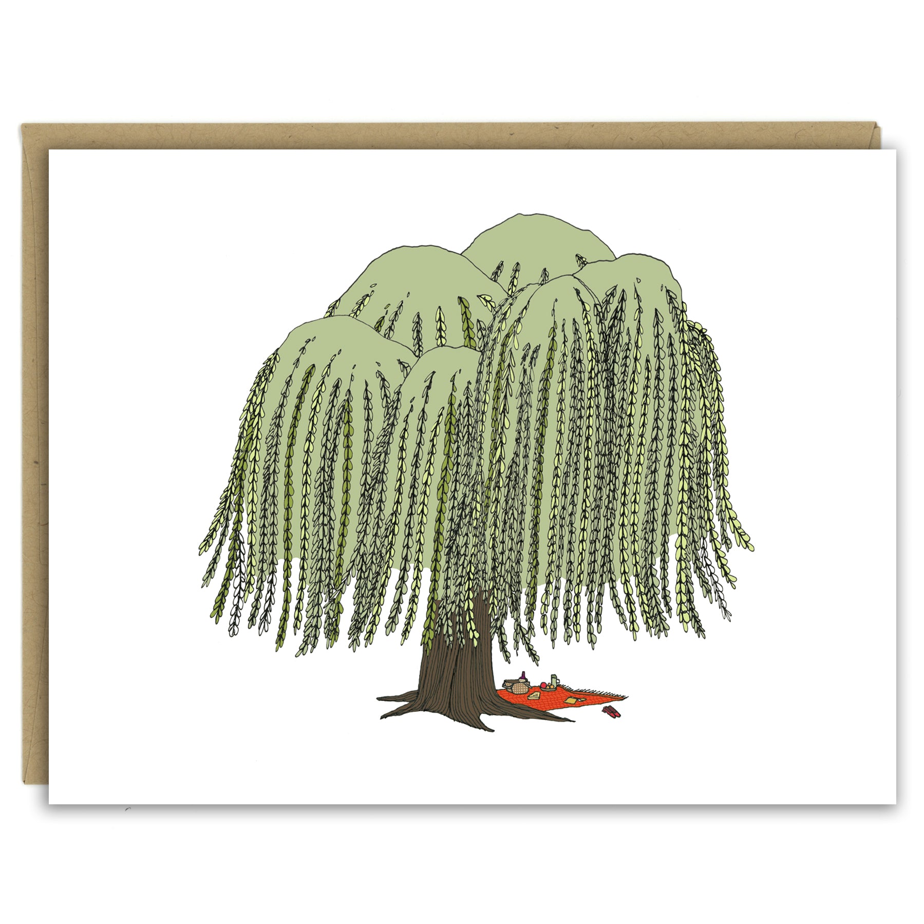 Willow Tree Picnic Greeting Card